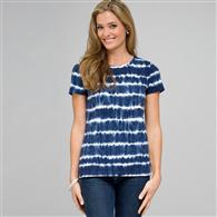 Crew Neck Tee, swiss navy & white, medium