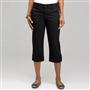 5 Pocket Cuffed Capri, Black, small