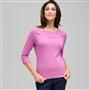 3/4 Sleeve Boat Neck Knit, Lavender, small