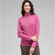 Long Sleeve Turtleneck Top, Rose Garden, medium