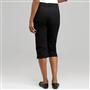Classic Denim Straight Leg Capri, Black, small