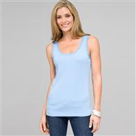 Lace Trim Tank, clear sky, medium