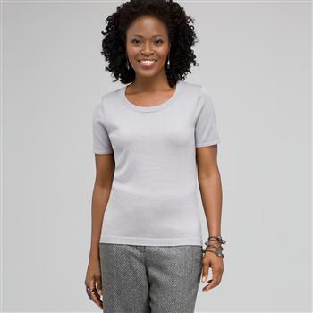 Scoop Neck Shell, Zinc, large