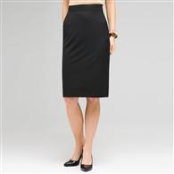 Slim Skirt With Back Kick Pleats, Black, medium