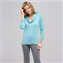 Cowl Neck Sweater, Light Seabreeze, small