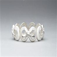 Infinity Stretch Worn Silver Bracelet, Silver, medium