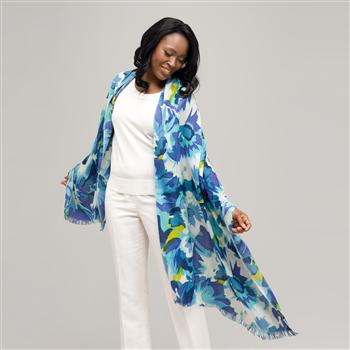 Floral Luxe Scarf, Imperial, large