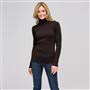 Long Sleeve Turtle Neck, Espresso, small