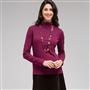 Long Sleeve Turtleneck Top, Plum Wine, small