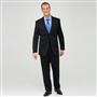 Black Flat Front Wool Suit, , small