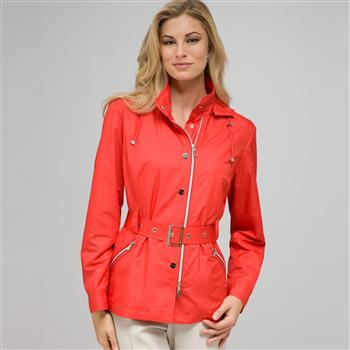 Belted Hooded Jacket, , large