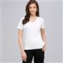 Short Sleeve V-Neck Tee, White, small