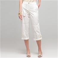 Cuffed Cargo Pant, White, medium