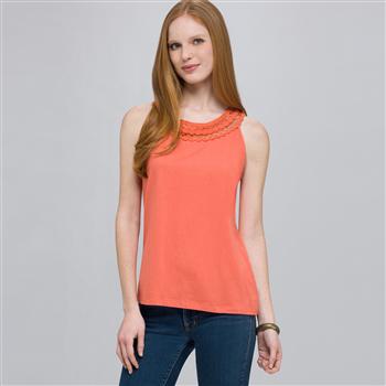 Cut Away Tank, Sundried Coral, large