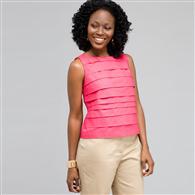 Pleated Shell, Hot Pink, medium