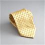 Checked Silk Tie, Yellow, small
